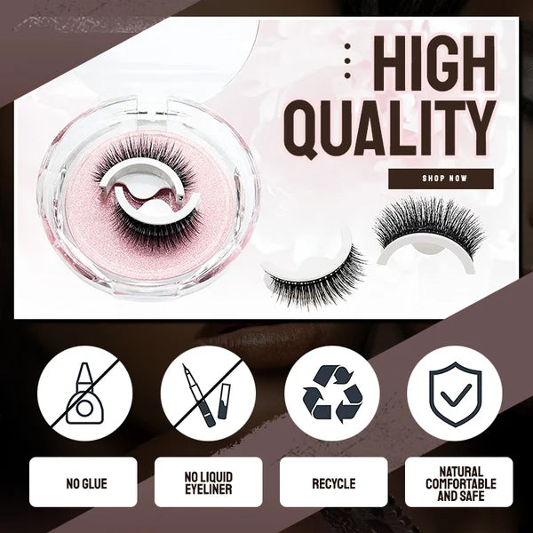 🥳 50 % RABATT! 👁️✨ Wiederverwendbare selbstklebende Wimpern. Kein Kleber erforderlich, einfach aufdrücken. Mehrfach nutzbar & leicht abzunehmen 💕🌸