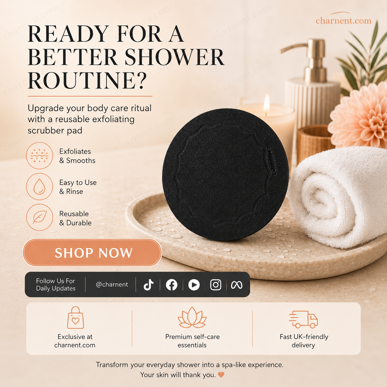 🚿  Zwei zum Preis von einem  Wiederverwendbare Peeling-Pads | Sanft für glatte, frische Haut🧖‍♀️