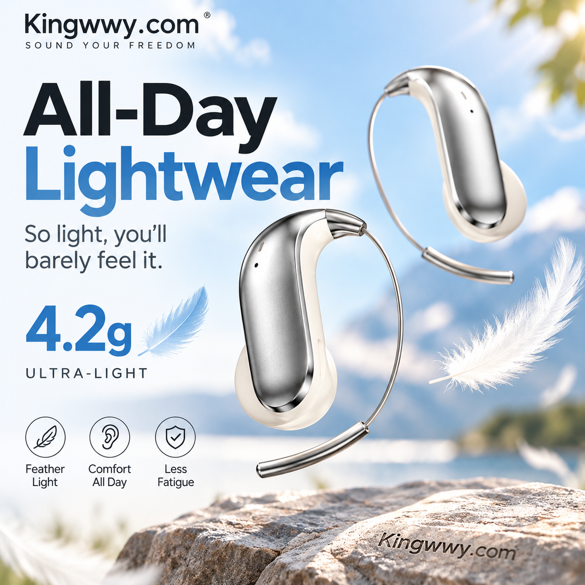🎁 Nouveautés 2026 – 50 % de réduction 💥 Écouteurs Bluetooth 6.0 – Ultra‑légers (4,2 g), sensation de ne rien porter. 48 h d'autonomie, résistants à la transpiration (IPX5). Parfaits pour la course et l'écoute quotidienne. ⚡✨