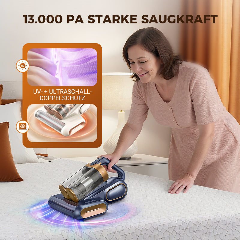 ❄️Sommerfrische 50 % Rabatt!💥Matratzenstaubsauger mit 13.000 Pa Saugkraft – Für frischere Matratzen, Sofas, Kissen und Bettwäsche