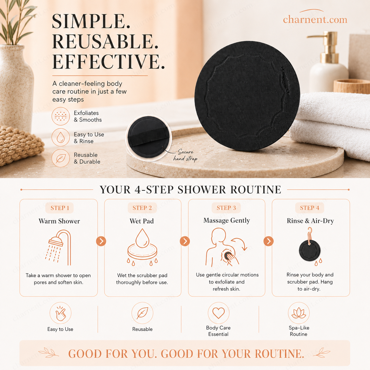 🚿  Zwei zum Preis von einem  Wiederverwendbare Peeling-Pads | Sanft für glatte, frische Haut🧖‍♀️