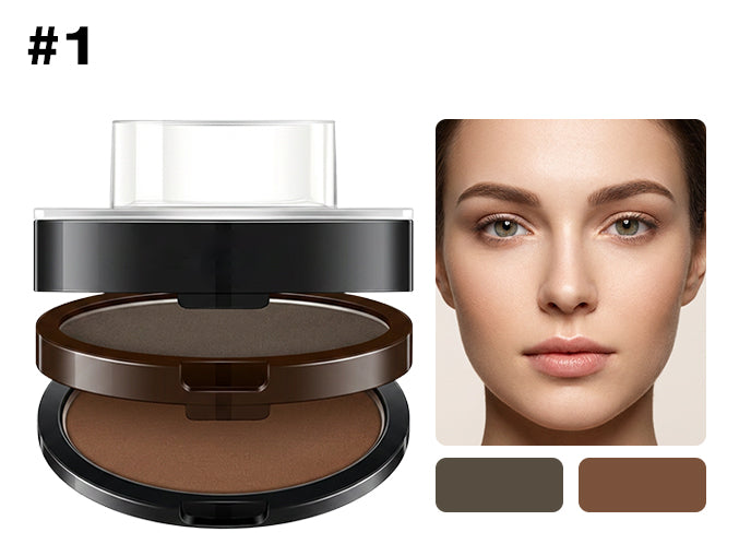 🥳 HEISSER SALE 2026 – 50% RABATT! 💞 50.000+ VERKAUFT ! Sofort verstellbarer Augenbrauenstempel mit zweifarbigem Augenbrauenpuder