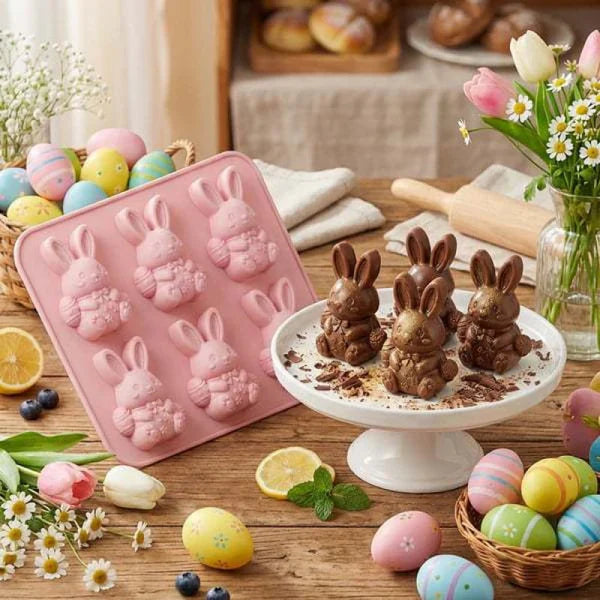 🐮 Mini-Eiswürfel- und Dessertform „Highland Cow“ mit 6 Vertiefungen 🧊🍪 Niedliche 3D-Eiswürfel für Getränke, Partys und Geschenke💕