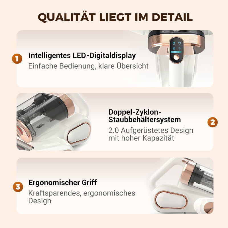 ❄️Sommerfrische 50 % Rabatt!💥Matratzenstaubsauger mit 13.000 Pa Saugkraft – Für frischere Matratzen, Sofas, Kissen und Bettwäsche