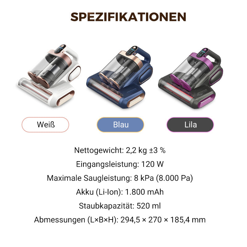 ❄️Sommerfrische 50 % Rabatt!💥Matratzenstaubsauger mit 13.000 Pa Saugkraft – Für frischere Matratzen, Sofas, Kissen und Bettwäsche