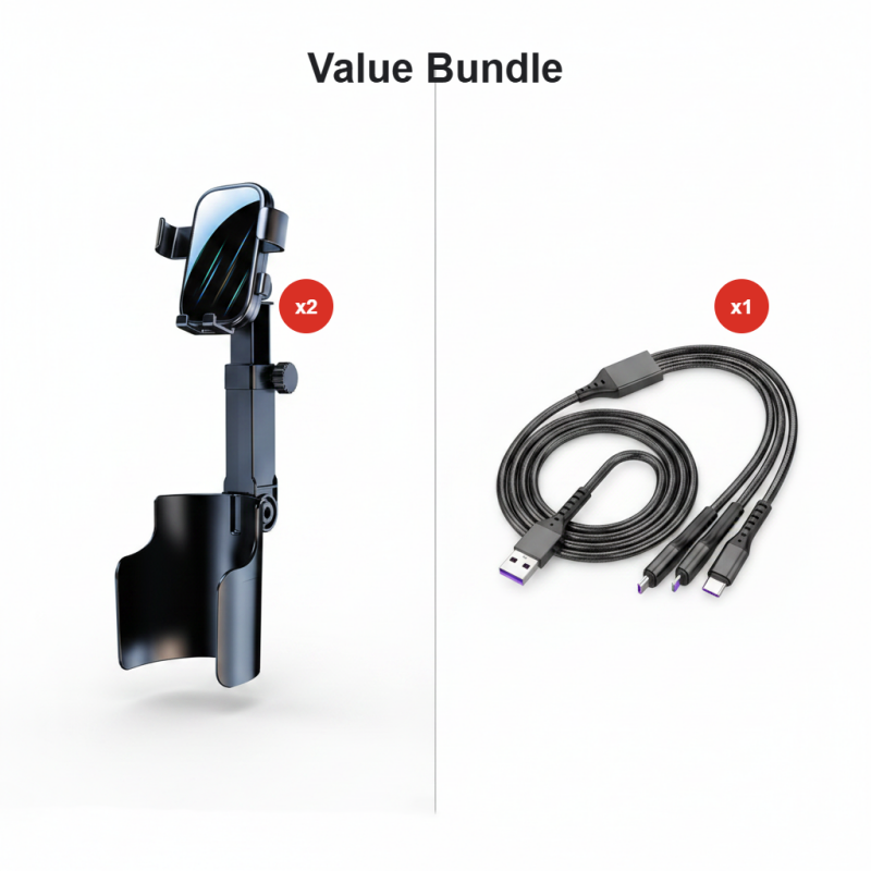 🔥 50% Rabatt!⏰🧲Handyhalterung für Getränkehalter im Auto – 360° verstellbar, starker N52-Magnet, Einhandbedienung, passend für alle Handys, stabile Magnet- und Klemmhalterungen für sicheres Fahren
