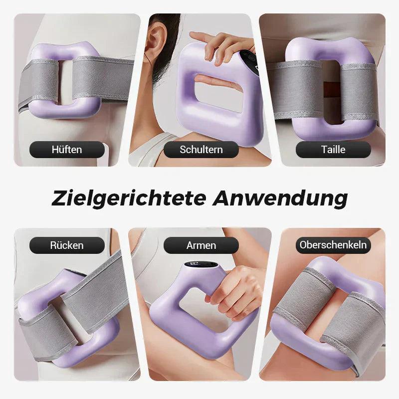 ⏰ Nur noch heute 50% Rabatt! 🟣 3-in-1 Multifunktionaler elektrischer Faszienring mit verstellbarem Gurt, Massage, Fettabbau & Verdauungsförderung für Bauch, Beine, Rücken & Schultern ✨