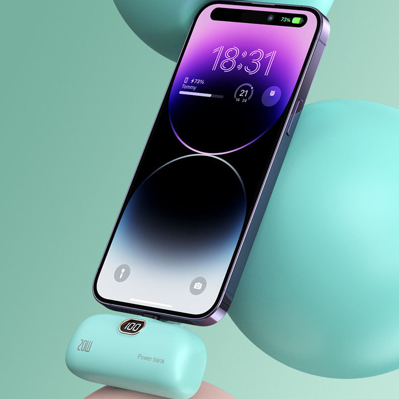 Eine leistungsstarke Mini-Bank in MAh mit 22,5 W, hoher Kapazität und ultraschnellem Laden für externe Batterien für iPhone, Winnie und Thorns