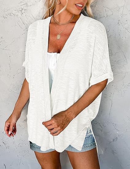 Sommer-Sonderangebot: 50% Rabatt!🏳️‍🌈Neue, stylische, fließende Kurzarm-Strickjacke (Modelljahr 2026)