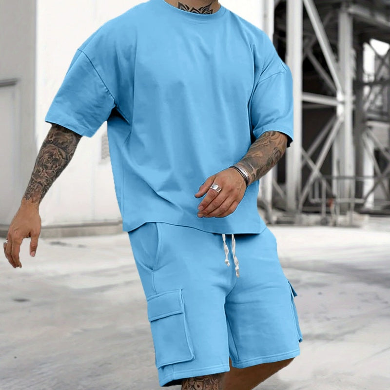 👕 51% RABATT! 🔥 Set aus Freizeit-T-Shirt mit Kurzen Ärmeln & Shorts für Herren – Bequemer Schnitt, Leichter Stoff & Perfekt Für Warme Tage ☀️