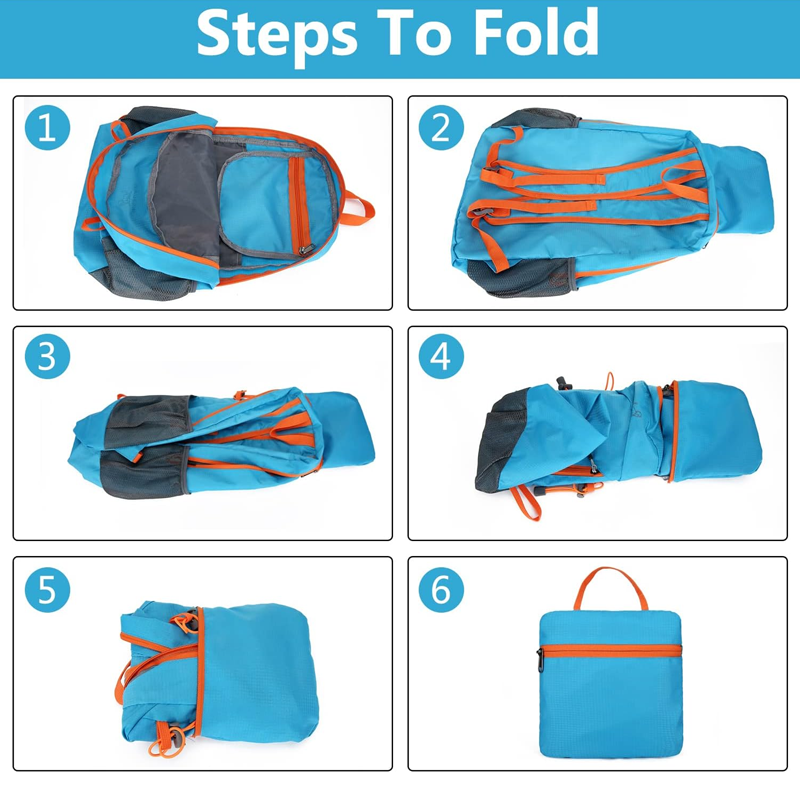 🌧️ Faltbarer, wasserdichter Campingrucksack – Leichter, tragbarer Outdoor-Reiserucksack⛺