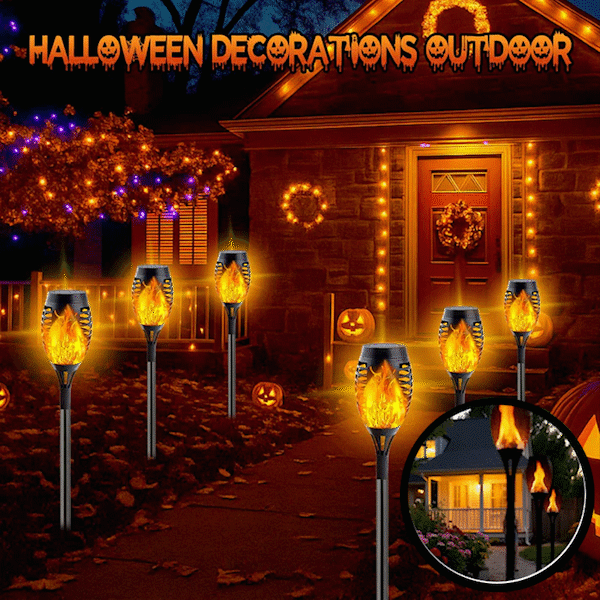 💫96 LED Solar-Gartenlampe – Feuerfackel-Design mit Bewegungssensor für Garten & Terrasse 🌞🏡
