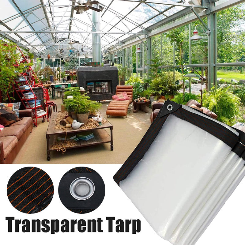 🛡️ LIMITIERT: 50% RABATT! 🔥 Hochbelastbare Transparente Plane – Wasserdicht, Isolierend & UV-Beständig mit Aluminium-Ösen ⛈️