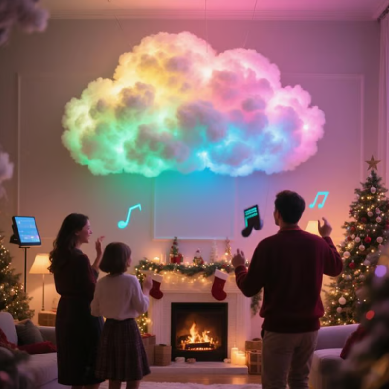 📢 50% RABATT!!! ☁️🌈 DIY LED-Wolkenlampe | Interaktiv, RGB-Farbwechsel, USB-betrieben ✨