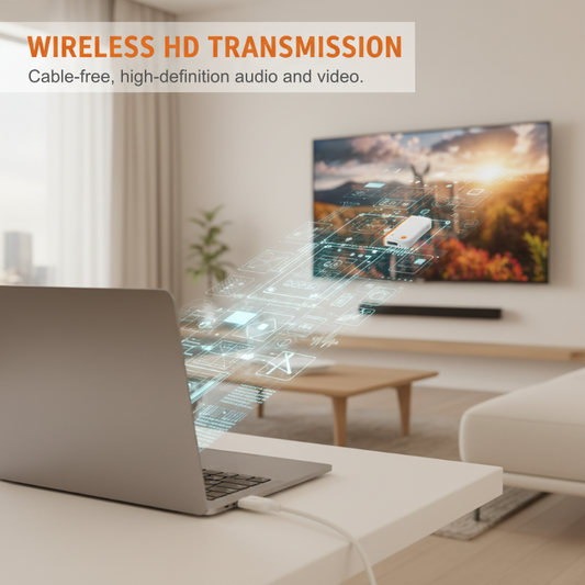 🔋Begrenzte Zeit 50% Rabatt⚡📺Drahtloser HDMI-Sender und -Empfänger, kompatibel mit Mobiltelefonen, Tablets, Computern und Fernsehern