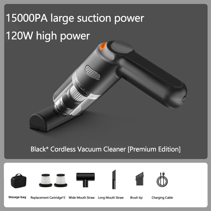 🚗Akku-Staubsauger Auto – 10.000 Pa, 120 W, Kabellos & Leicht | HEPA-Filter | Staubsauger Set für Innenraum