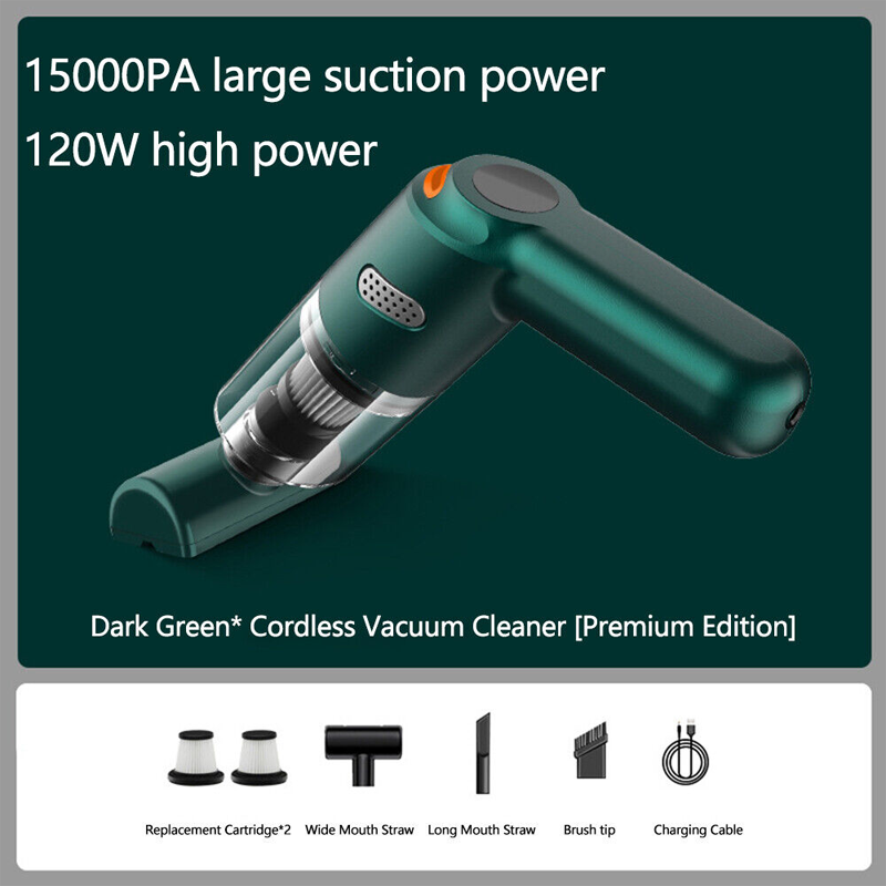 🚗Akku-Staubsauger Auto – 10.000 Pa, 120 W, Kabellos & Leicht | HEPA-Filter | Staubsauger Set für Innenraum