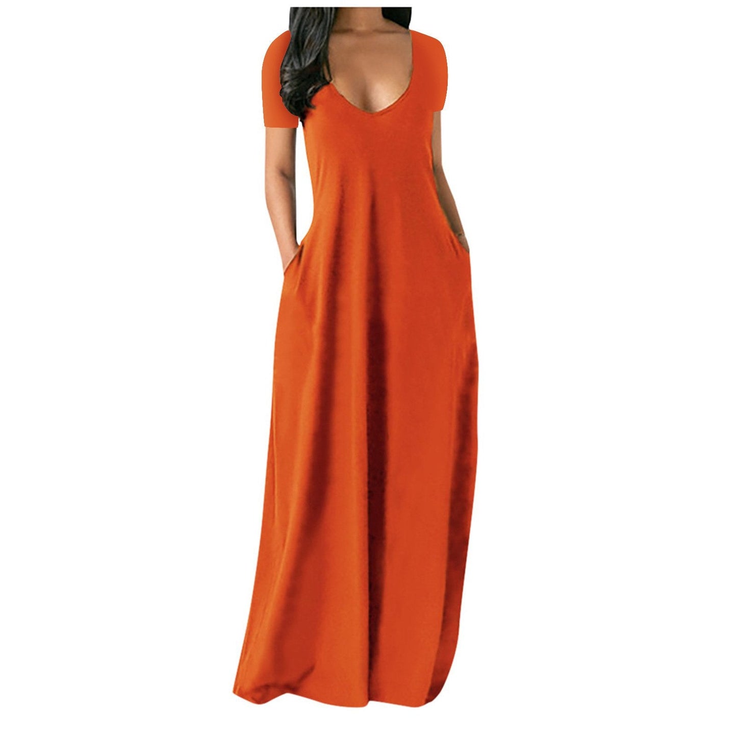 👗 Bequemes Kleid mit großen Taschen – Rundhals + Kurzarm, hautfreundlich & weich 🎨 11 Farben verfügbar – schmeichelt jeder Figur