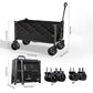 📢🔥50 % RABATT + Versandfrei ⏳🛒Zusammenklappbarer Bollerwagen｜Stahlrahmen ∙ 80 kg Traglast