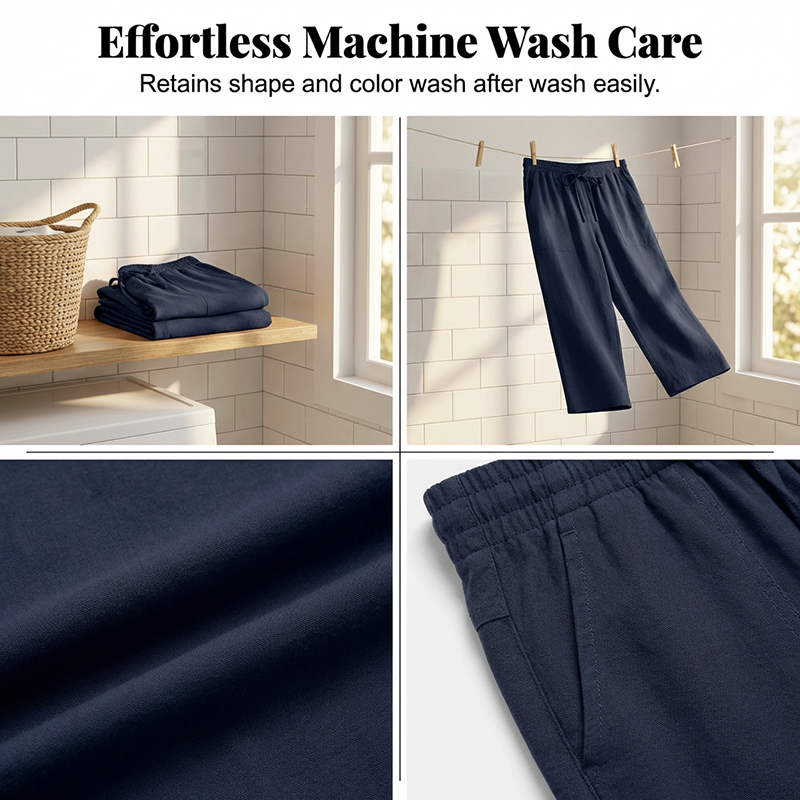 🔥Solange der Vorrat reicht 50 % Rabatt!🎉Baumwoll-Leinen-7/8-Hose für Damen – luftig & vielseitig👖☀️