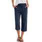 🔥Solange der Vorrat reicht 50 % Rabatt!🎉Baumwoll-Leinen-7/8-Hose für Damen – luftig & vielseitig👖☀️
