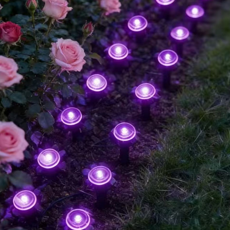 ☀️✨ Solar-LED-Deko-Set – blaue Lichterkette & Bodenspikes für Garten, Weg & Beet, wasserfest & automatisch🌿