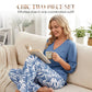 💥 HALBPREIS DEAL 👗 Damen Zweiteiler – elegante V-Neck Bluse + weite Print-Hose 🔥 Perfekt für Sommer & Alltag ☀️