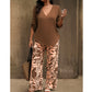💥 HALBPREIS DEAL 👗 Damen Zweiteiler – elegante V-Neck Bluse + weite Print-Hose 🔥 Perfekt für Sommer & Alltag ☀️
