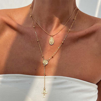 🛒Limitierte Aktion: 50 % Rabatt✨ Mehrlagige Layering-Halskette – aus Kupfer + Legierung, farbbeständig – für den Alltag oder als Geschenk