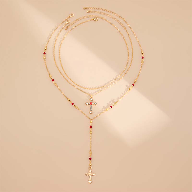 🛒Limitierte Aktion: 50 % Rabatt✨ Mehrlagige Layering-Halskette – aus Kupfer + Legierung, farbbeständig – für den Alltag oder als Geschenk