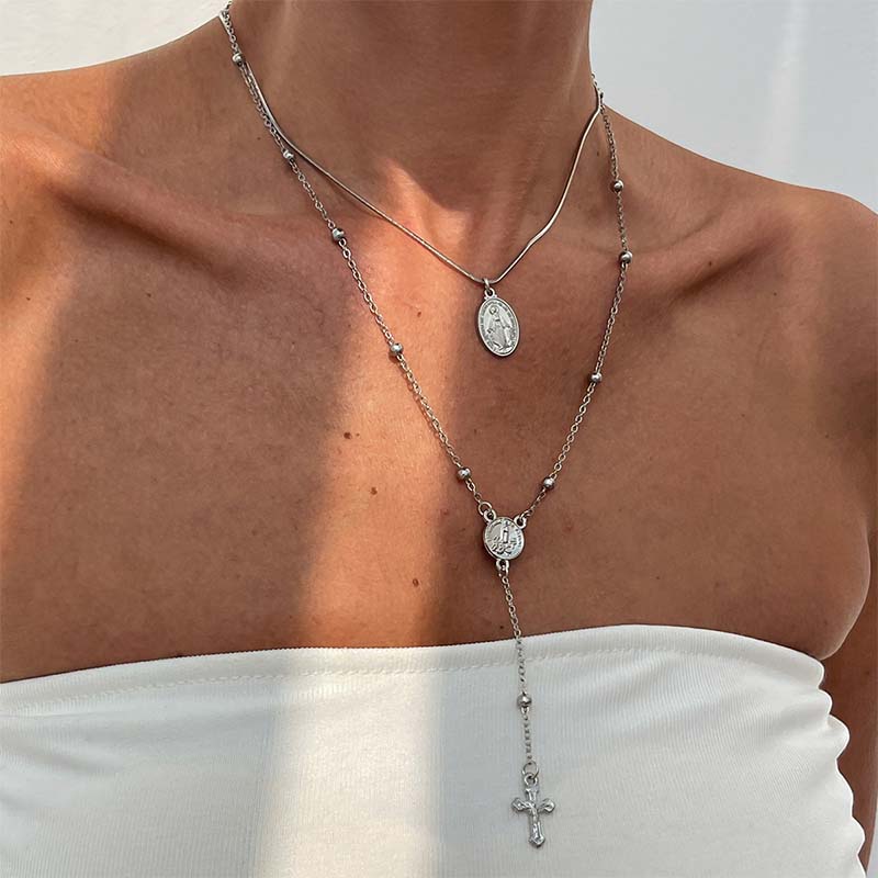 🛒Limitierte Aktion: 50 % Rabatt✨ Mehrlagige Layering-Halskette – aus Kupfer + Legierung, farbbeständig – für den Alltag oder als Geschenk
