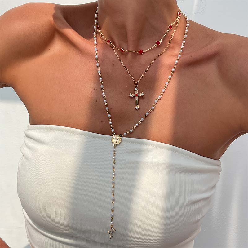 🛒Limitierte Aktion: 50 % Rabatt✨ Mehrlagige Layering-Halskette – aus Kupfer + Legierung, farbbeständig – für den Alltag oder als Geschenk