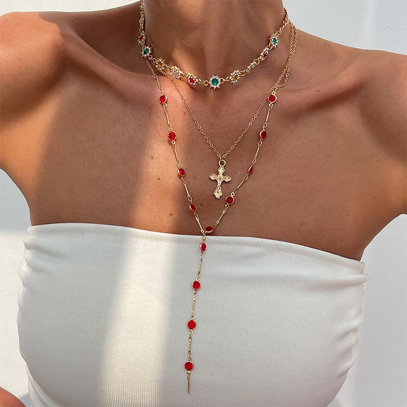 🛒Limitierte Aktion: 50 % Rabatt✨ Mehrlagige Layering-Halskette – aus Kupfer + Legierung, farbbeständig – für den Alltag oder als Geschenk