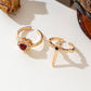 📢📢40 % RABATT !! ⏰Vintage Adjustable Sword Piercing Heart Ring Set
