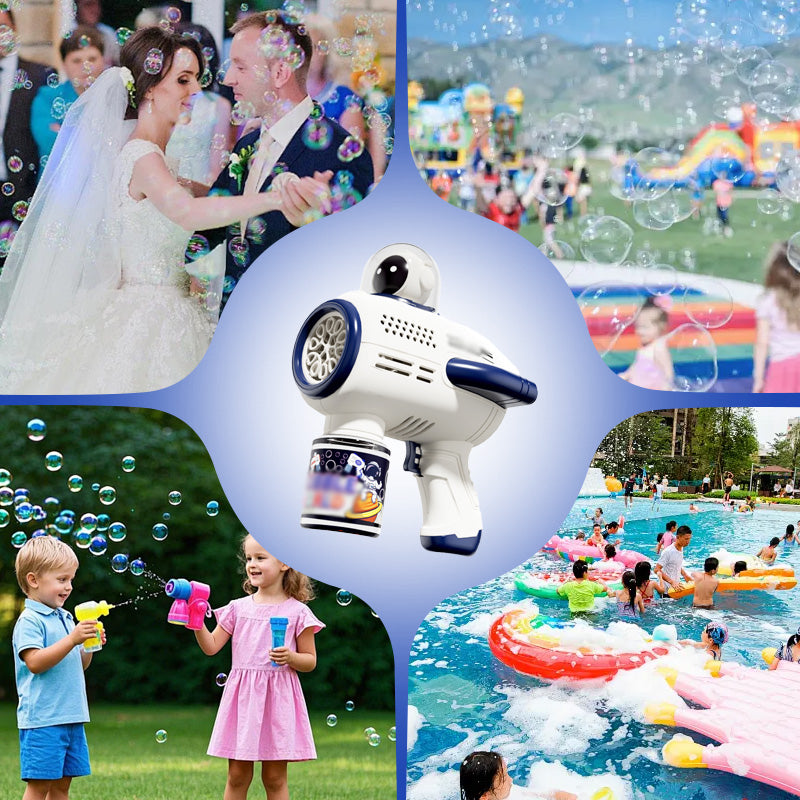 😊🎈🌌 Space Cartoon Electric Handheld Bubble Toy Gun 🚀✨