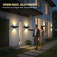 Einzigartige, wasserdichte LED-Wandleuchte in Form eines Schmetterlings und einer Fledermaus mit Solarantrieb