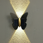Einzigartige, wasserdichte LED-Wandleuchte in Form eines Schmetterlings und einer Fledermaus mit Solarantrieb