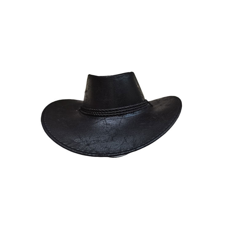 Vintage-Cowboyhut mit breiter Krempe und Riemen