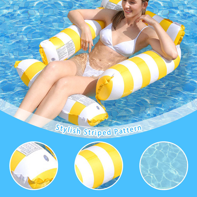 Aufblasbarer Pool-Liegestuhl mit Streifen