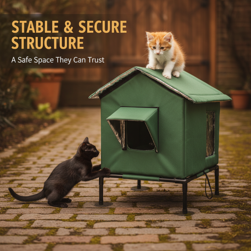 🐈 50% DE RÉDUCTION ! 🌧️ Maison pour Chat Extérieure Surélevée Toutes Saisons – Oxford + Aluminium Thermique – Imperméable & Isolée – Pliable pour Confort Douillet ✨
