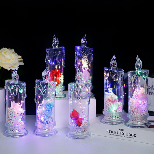 LED-Rosenblumen-Lichtkerze