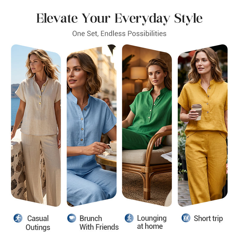 👕✨ 50% RABATT – NUR FÜR KURZE ZEIT! Lässiges Damen-Set – T-Shirt & lange Hose – Bequem & stylish für jeden Tag 👖