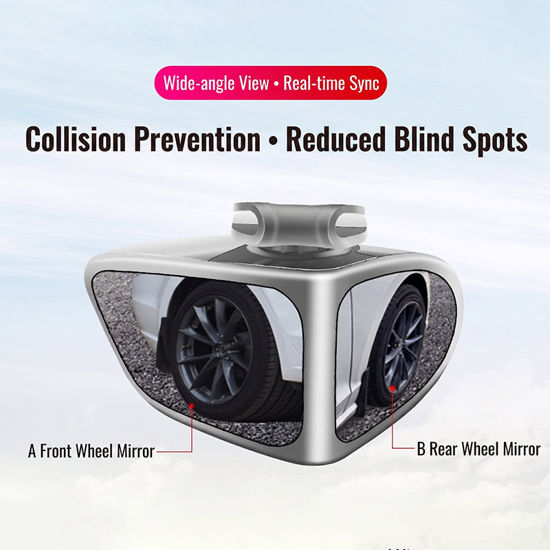 🚗 50% DE RÉDUCTION! 🛡️ Rétroviseur angle mort – Double objectif, 360° & vue trottoir ✨