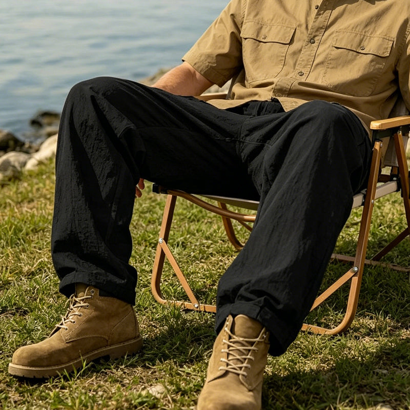 Cargohose für Herren aus Baumwoll-Leinen