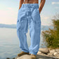 Cargohose für Herren aus Baumwoll-Leinen
