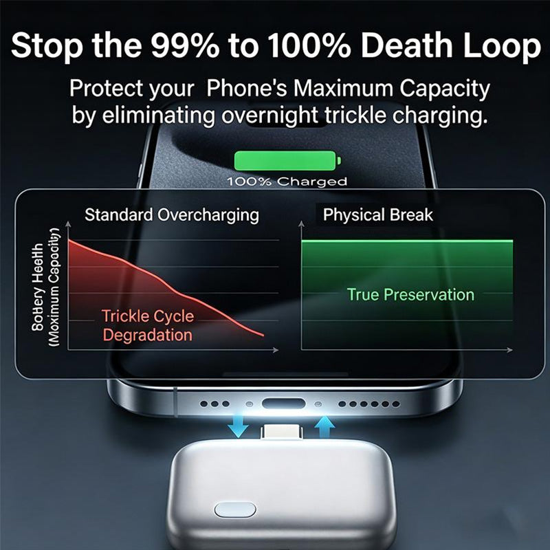 140W Schnelllade-Trenner mit KI-Erkennung – trennt automatisch bei vollem Akku – kompatibel mit Apple & Android – schützt vor Überladung🔋⚡