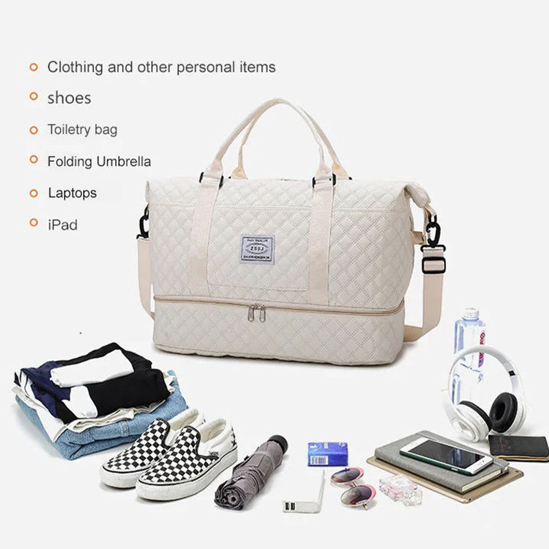 Reisetaschen-Set mit großem Fassungsvermögen und Trennung für nasse und trockene Wäsche