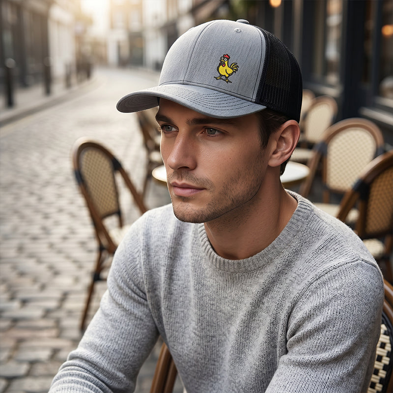 💐50% RABATT! Witzige Hühnchen-Stickerei Snapback-Cap – über 50.000 verkauft & trendiges Design 🧢🔥 【Nur noch begrenzt verfügbar】