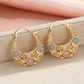 💛 JETZT 50 % RABATT! 🌙 Vergoldete Halbmond-Creolen mit Emaille-Blumen – Zarter, blumiger Charme & perfekt für den eleganten Alltag oder als Geschenk 🌸