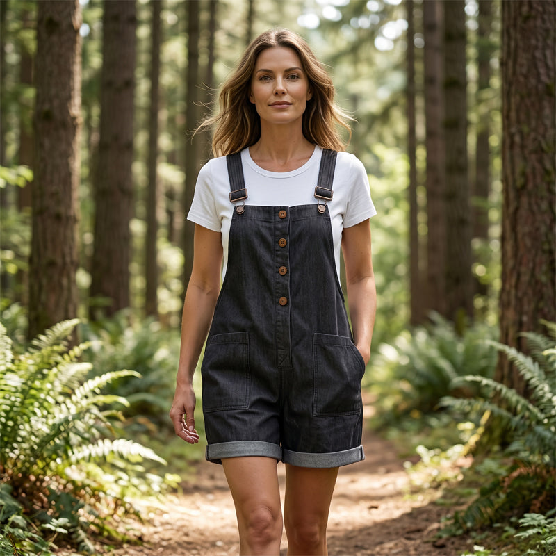 👖 50 % RABATT! ✨ Einfarbiger Overall im Retro-Stil – verstellbare Schulterträger, große Taschen & lockere Passform – das perfekte Must-have für den Sommer ☀️